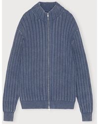 Organic Basics - Soft Knit Rib Zip Track Jacket - Lyst