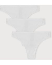 Organic Basics - Core Rib Thong 3-Pack - Lyst