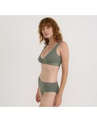Organic Basics - Core Rib Plunge Bralette - Lyst