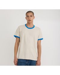 Organic Basics - Core Play Ringer Tee Sandstone Azure - Lyst