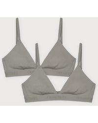 Organic Basics - Core Rib Triangle Bralette 2-Pack - Lyst
