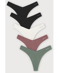 Organic Basics - Flex Thong 5-Pack Off Rose Wood Seaweed - Lyst