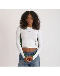 Organic Basics - Core Icon Panel Long Sleeve Tee Evergreen - Lyst