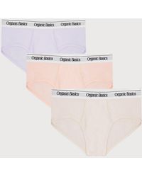 Organic Basics - Easy Briefs 3-Pack Soft Lilac Himalayan Salt Sandstone - Lyst
