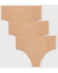 Organic Basics - Smooth Thong 3-Pack Hazelnut Hazelnut Hazelnut - Lyst