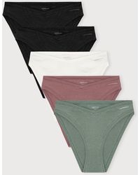 Organic Basics - Flex Cheeky Briefs 5-Pack Off Rose Wood Seaweed - Lyst