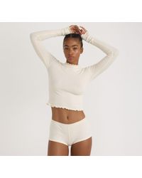 Organic Basics - Core Rib Mock Neck Long Sleeve Tee - Lyst