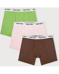 Organic Basics - Easy Boxer Briefs 3-Pack Artichoke Soft Blush Walnut - Lyst