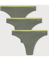 Organic Basics - Core Thong 3-Pack Seaweed Seaweed Seaweed - Lyst