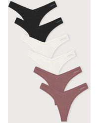 Organic Basics - Flex Thong 6-Pack Off Rose Wood - Lyst