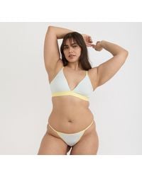 Organic Basics - Core Play Triangle Bralette Dewdrop Light Lemon - Lyst