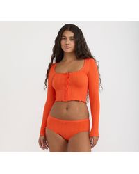 Organic Basics - Pointelle Cardigan - Lyst