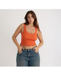 Organic Basics - Core Rib Crop Tank Top - Lyst