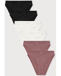 Organic Basics - Flex Cheeky Briefs 6-Pack Off Rose Wood - Lyst