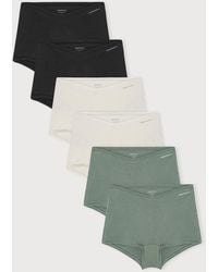 Organic Basics - Flex Shorty 6-Pack Off Seaweed - Lyst