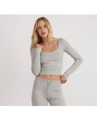 Organic Basics - Everyday Scoop Neck Long Sleeve Tee - Lyst