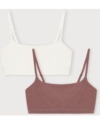 Organic Basics - Flex Bralette 2-Pack Off Rose Wood - Lyst