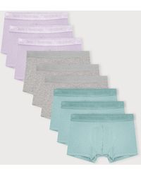 Organic Basics - Core Trunks 9-Pack Soft Lilac Melange Eucalyptus - Lyst