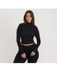Organic Basics - Core Rib Mock Neck Long Sleeve Tee - Lyst