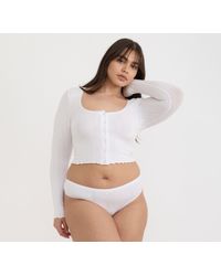Organic Basics - Pointelle Cardigan - Lyst