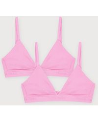 Organic Basics - Core Rib Triangle Bralette 2-Pack - Lyst