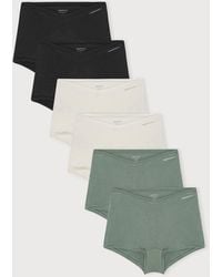 Organic Basics - Flex Shorty 6-Pack Off Seaweed - Lyst