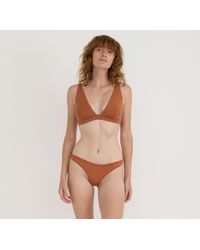 Organic Basics - Soft Touch Veil Plunge Bralette - Lyst