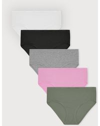 Organic Basics - Core Rib Briefs 5-Pack Melange Petal Seaweed - Lyst