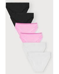 Organic Basics - Core Rib High-Leg Briefs 6-Pack Petal - Lyst