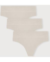 Organic Basics - Smooth Thong 3-Pack Off Off Off - Lyst
