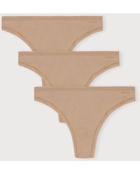 Organic Basics - Core Thong 3-Pack Hazelnut Hazelnut Hazelnut - Lyst
