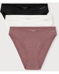 Organic Basics - Flex Cheeky Briefs 3-Pack Off Rose Wood - Lyst