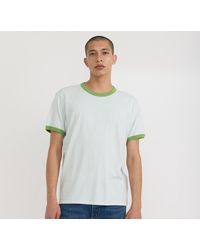 Organic Basics - Core Play Ringer Tee Dewdrop Artichoke - Lyst