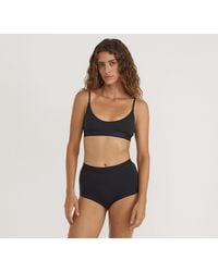 Organic Basics - Core Rib Open Back Scoop Bralette - Lyst