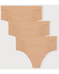 Organic Basics - Smooth Thong 3-Pack Hazelnut Hazelnut Hazelnut - Lyst