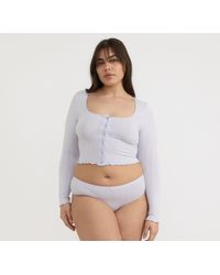 Organic Basics - Pointelle Cardigan - Lyst