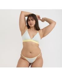 Organic Basics - Core Play Triangle Bralette Dewdrop Light Lemon - Lyst