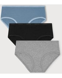 Organic Basics - Core Briefs 3-Pack Steel Melange - Lyst