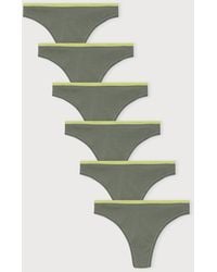 Organic Basics - Core Thong 6-Pack Seaweed Seaweed Seaweed Seaweed Seaweed Seaweed - Lyst