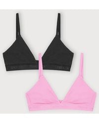 Organic Basics - Core Rib Triangle Bralette 2-Pack - Lyst