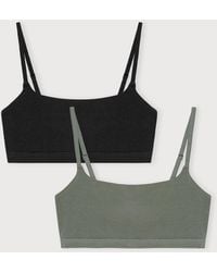 Organic Basics - Flex Bralette 2-Pack Seaweed - Lyst