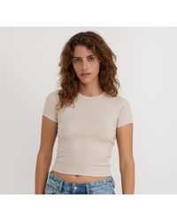 Organic Basics - Core Rib Tee - Lyst