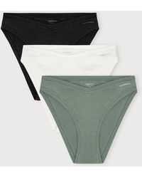 Organic Basics - Flex Cheeky Briefs 3-Pack Off Seaweed - Lyst
