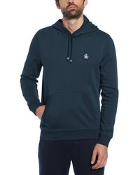 Original Penguin - Sticker Pete Pullover Fleece Hoodie In Blue Wing Teal - Lyst
