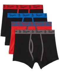 Original Penguin - 4 Pack Keyhole Underwear In Black And Red - Lyst