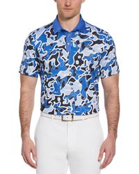Original Penguin - Bunker Print Short Sleeve Golf Polo Shirt In Nebulas - Lyst