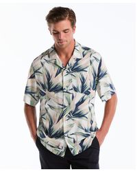 Original Penguin - Succulent Print Short Sleeve Shirt In Bright White - Lyst