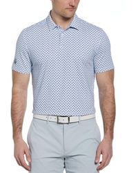 Original Penguin - Retro Geo Print Golf Polo Shirt In Black Iris - Lyst