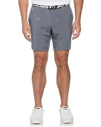 Original Penguin - Pete Embroidered Flat Front Golf Shorts In Quiet Shade - Lyst