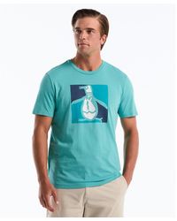 Original Penguin - Floral Pete Graphic T-shirt In Aquarelle - Lyst